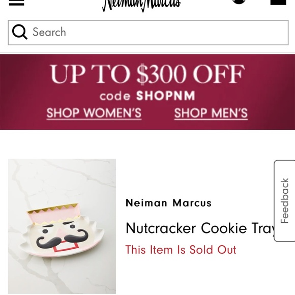 COPY - Neiman Marcus Nutcracker Cookie Tray (NWT) - Picture 3 of 3